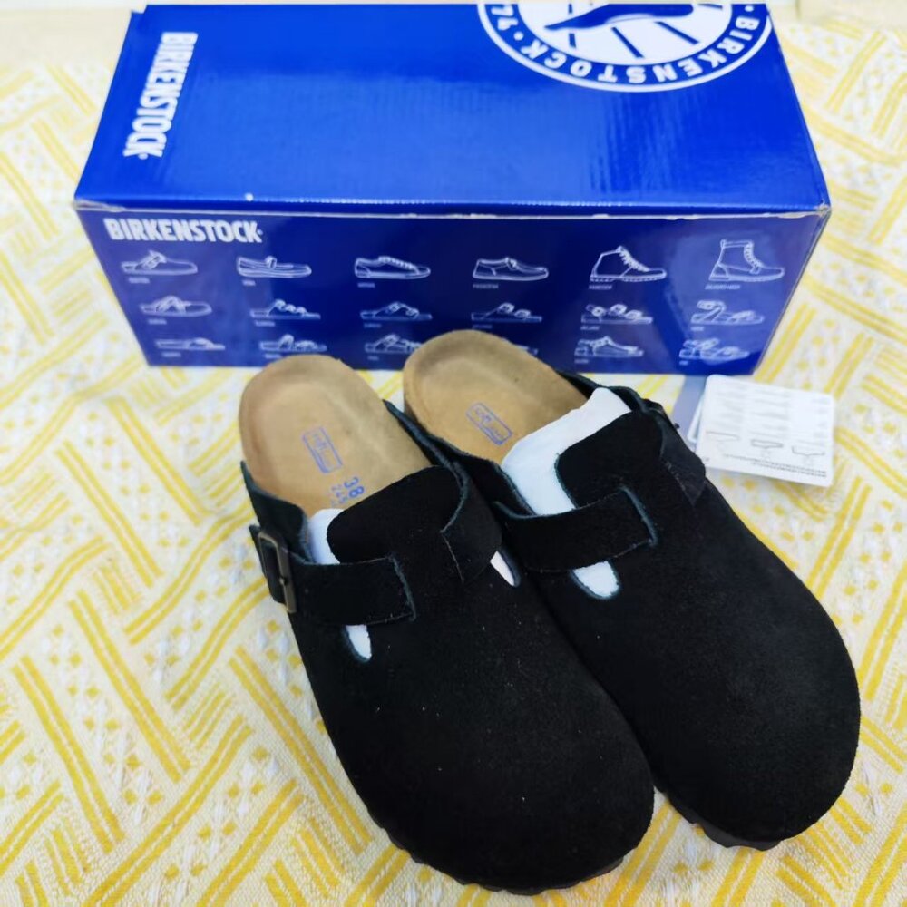 NEW Narrow Fit Birkenstock Boston Clogs (Soft Footbed) - Black